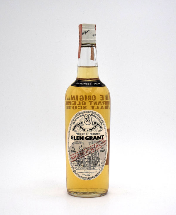 Glen Grant 'Unblended Clear' Highland Malt Scotch (1970's Bottling, US Import)