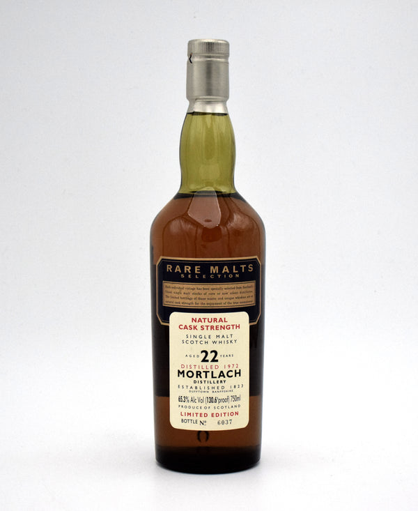 Mortlach 'Rare Malts' Natural Cask Strength 22 Year Single Malt Scotch (1972 Release)
