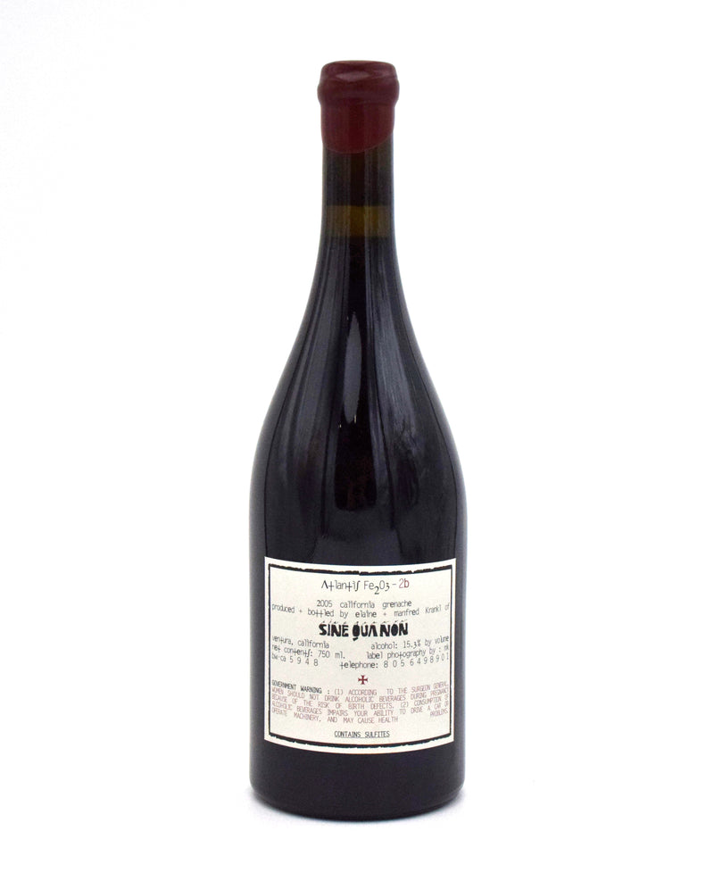 2005 Sine Qua Non Atlantis Fe203 Grenache 2a-2b-2c-2d (2b)