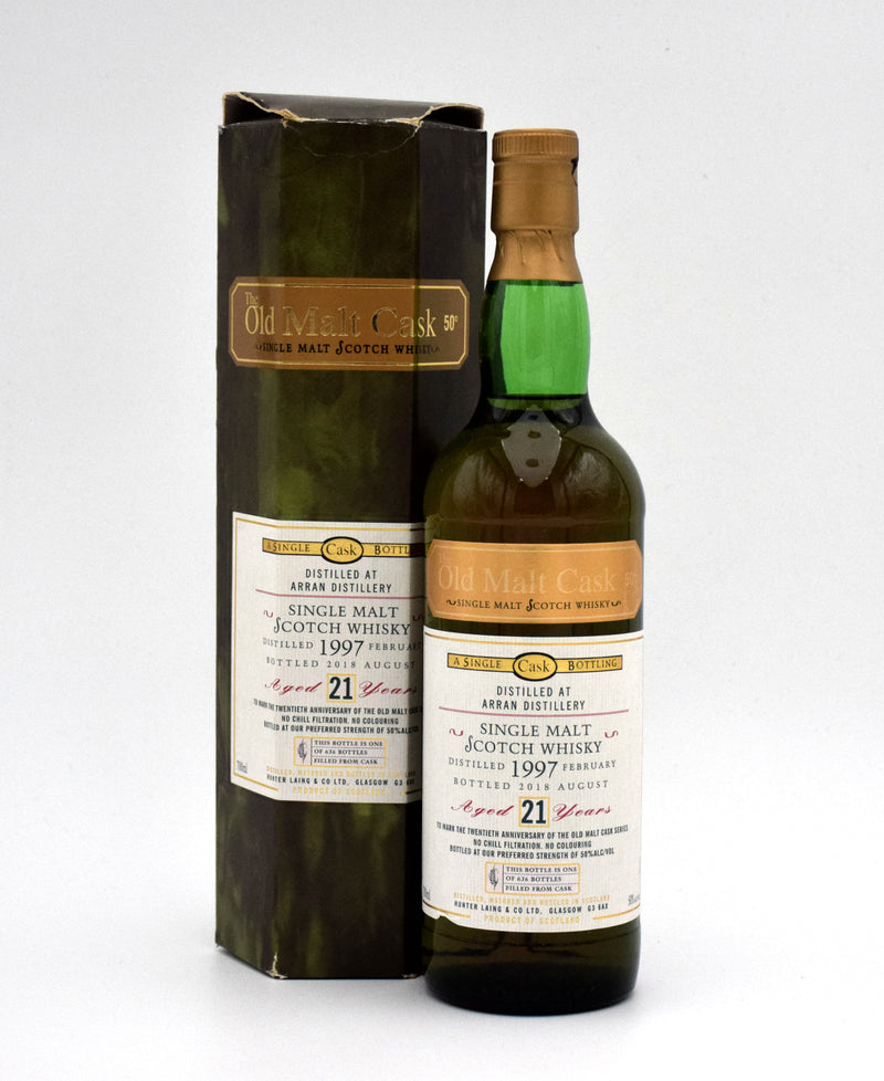 The Arran 'The Old Malt Cask' 21 Year Old Single Malt Scotch Whisky (1997 Release, 20th Anniversary)