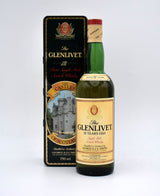 Glenlivet 12 Year Single Malt Scotch (Older Bottling, Rare Caerlaverock Tin Box: Castles Collection)