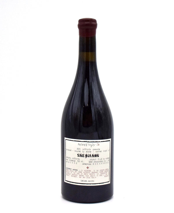 2005 Sine Qua Non Atlantis Fe203 Grenache 2a-2b-2c-2d (2a)