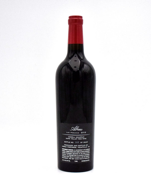 2012 Abreu Vineyard Las Posadas (very Lightly Stained Label)