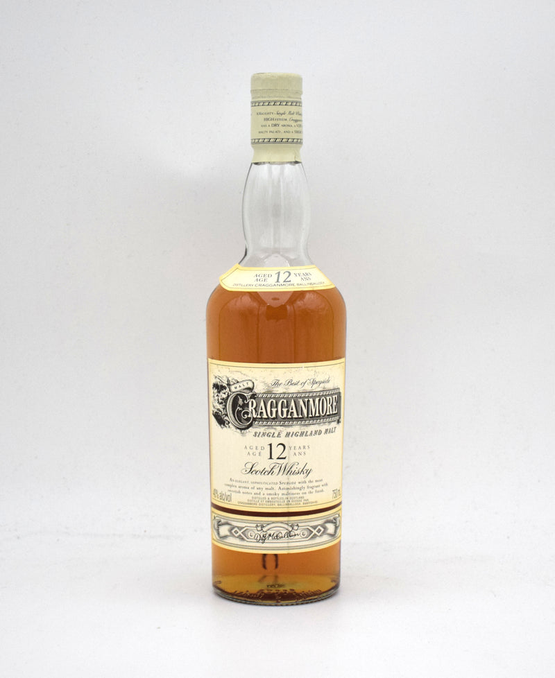 Cragganmore 12 Year Single Malt Scotch (1990's Bottling)