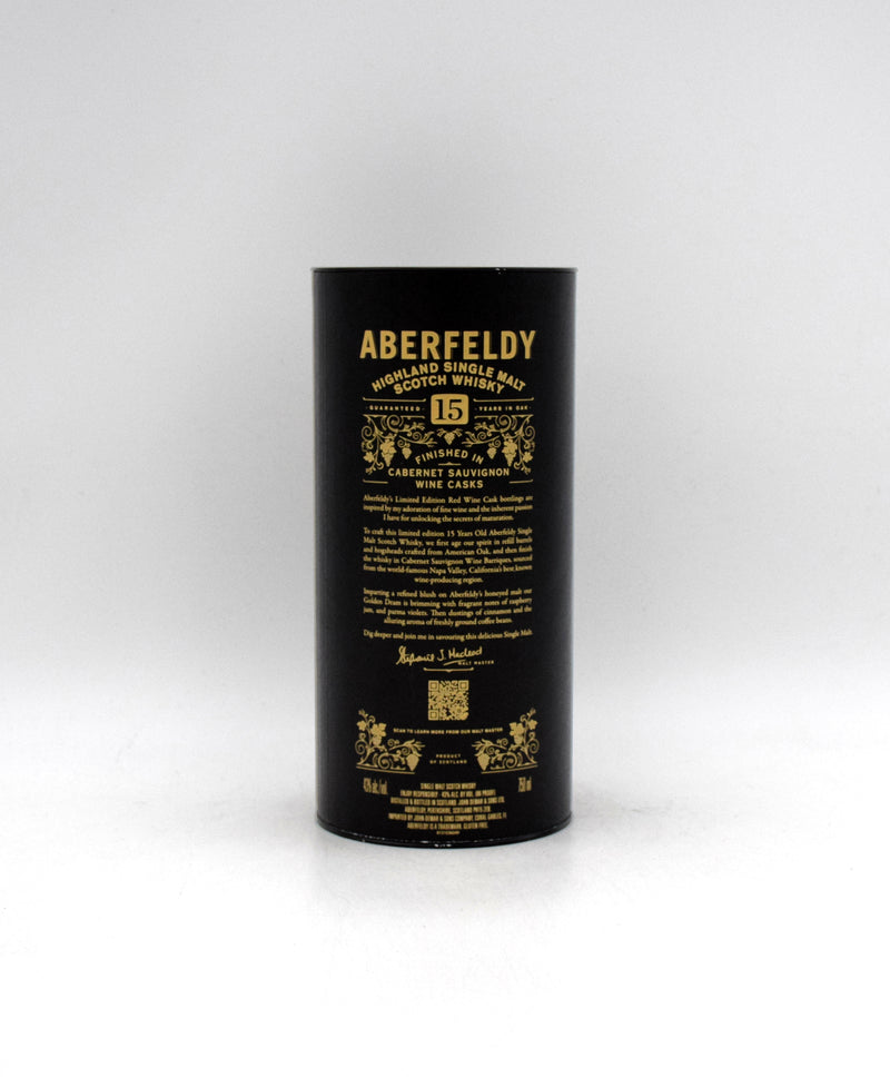 Aberfeldy 15 Year 'Red Wine Cask Collection: Napa Valley' Single Malt Scotch