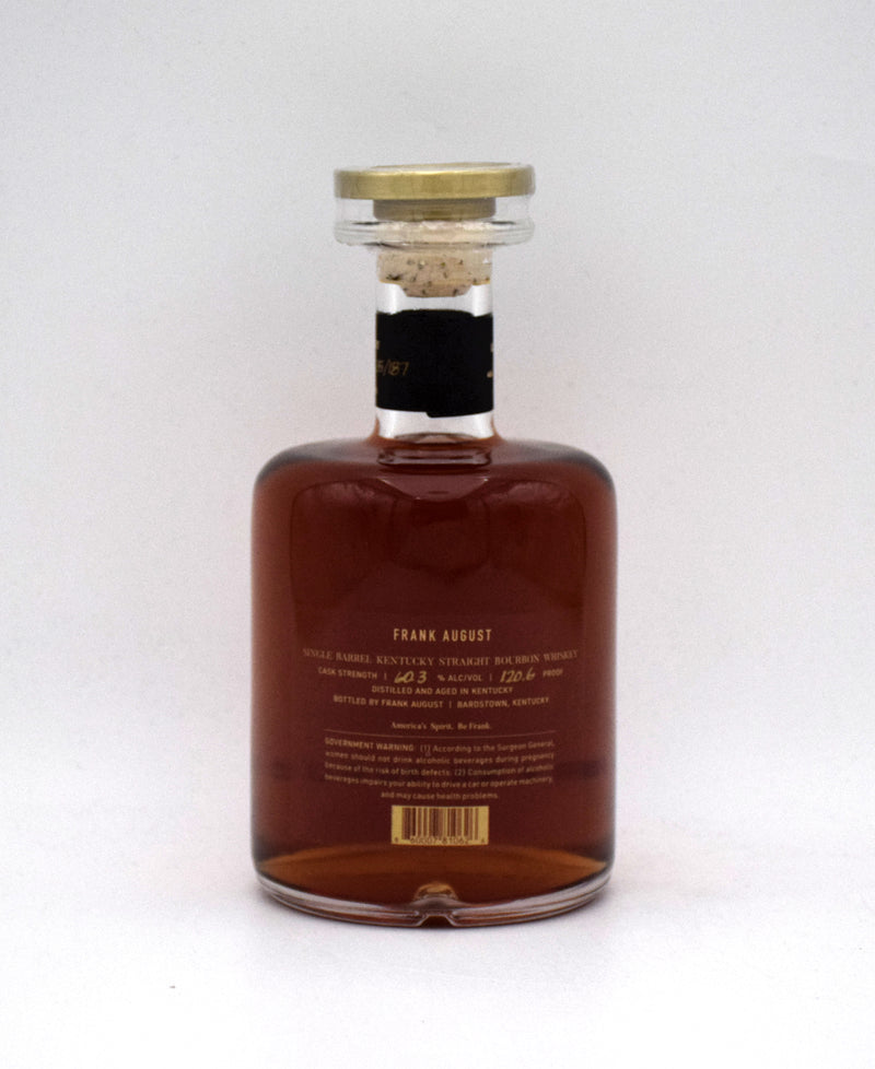 Frank August Single Barrel Kentucky Straight Bourbon (120.6 Proof)