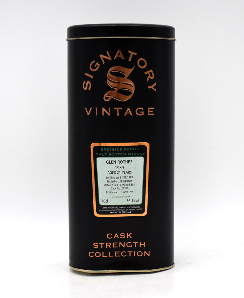 Signatory Vintage 'Glenrothes' 21 Year Single Malt Scotch (1989 Release)