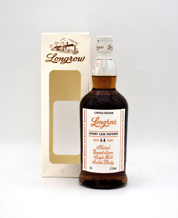 Longrow Sherry Cask Matured 14 Year Peated Single Malt Scotch (2003 Release)
