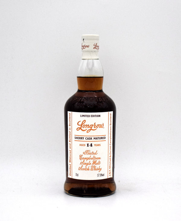 Longrow Sherry Cask Matured 14 Year Peated Single Malt Scotch (2003 Release)