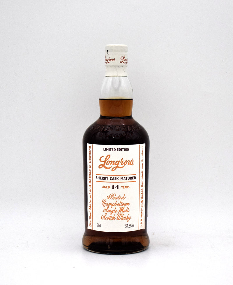 Longrow Sherry Cask Matured 14 Year Peated Single Malt Scotch (2003 Release)
