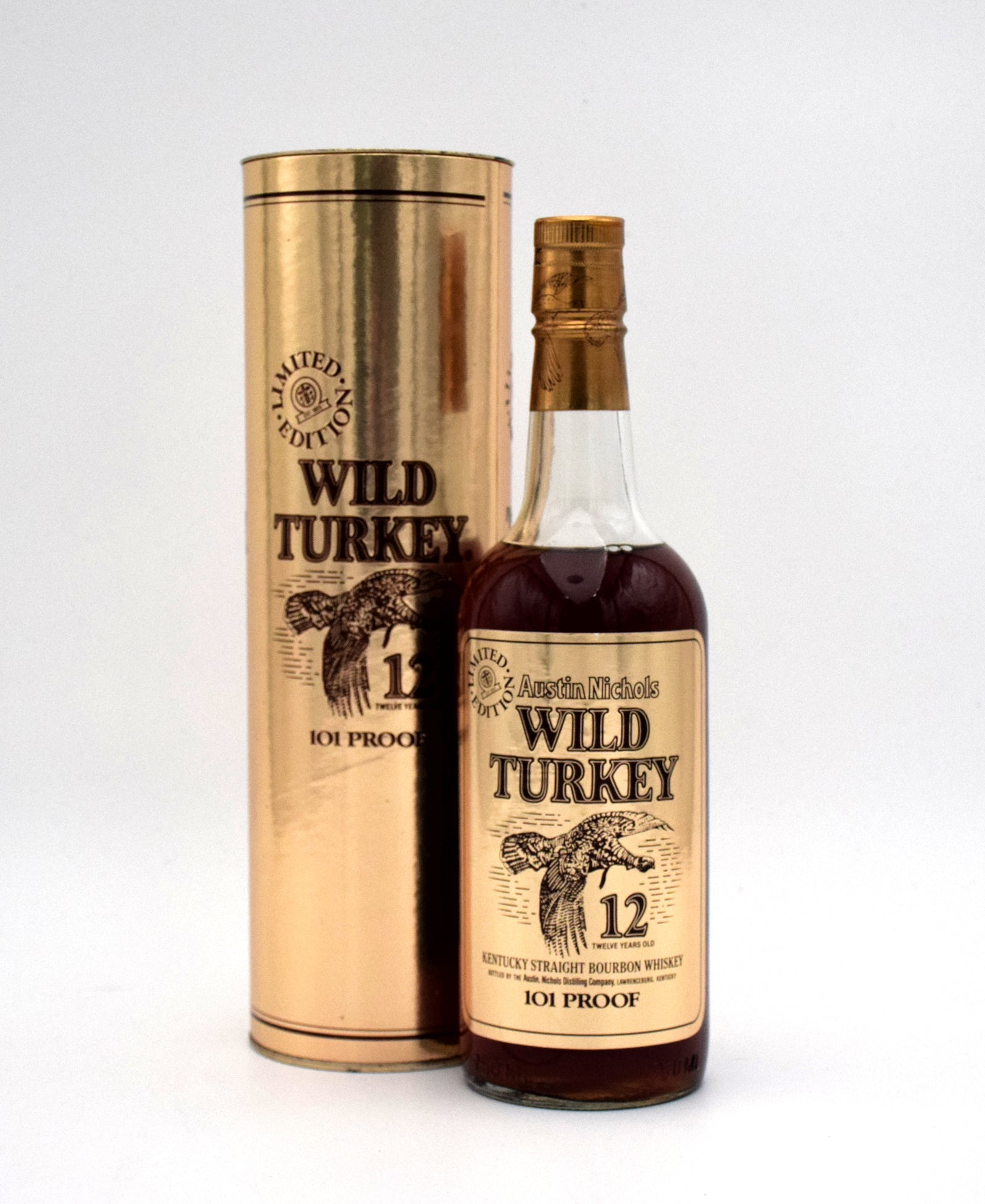 Wild Turkey 12 Year Limited Edition 'Cheesy Gold Foil' (1985