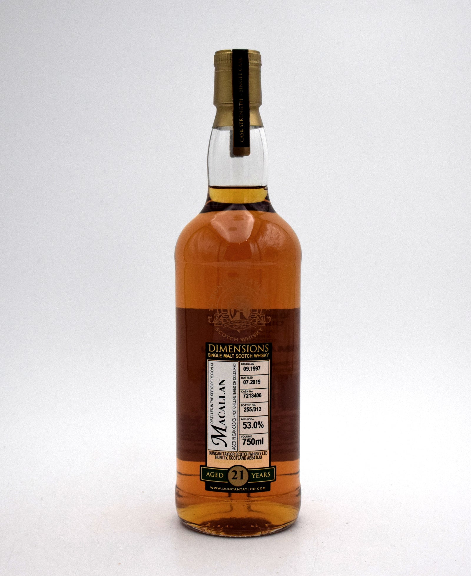 Duncan Taylor Dimensions 'Macallan' 21 Year Single Malt Scotch