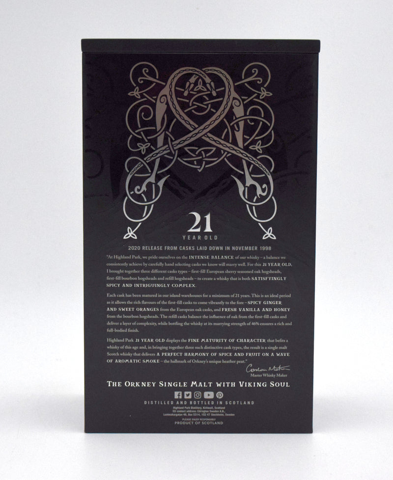 Highland Park 21 Year Single Malt Scotch (2020 Release)