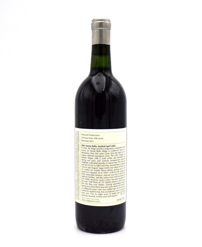 2001 Ridge Vineyards Monte Bello