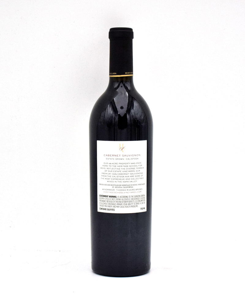 2018 Heritage School Vineyards Missiaen's Hillside Vineyard Cabernet Sauvignon
