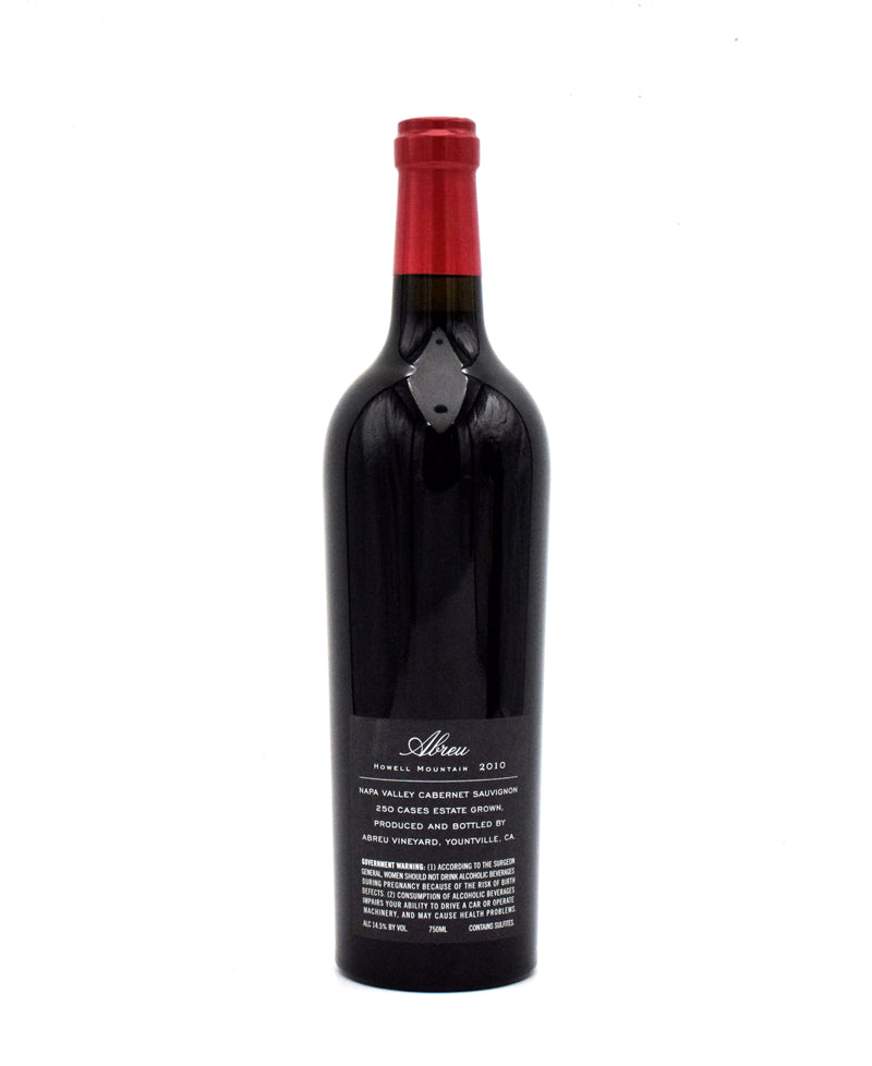 2010 Abreu Vineyard Howell Mountain (Very Lightly Scuffed/Torn Label)
