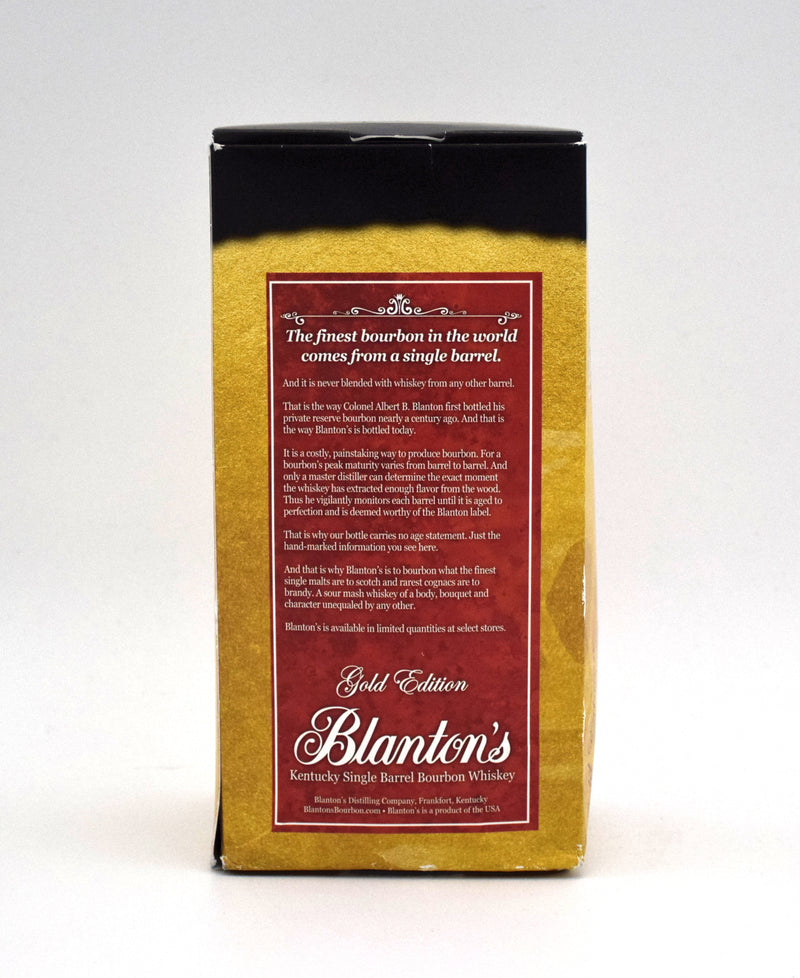 Blanton's 'Gold' Single Barrel Bourbon (Box & Bag)