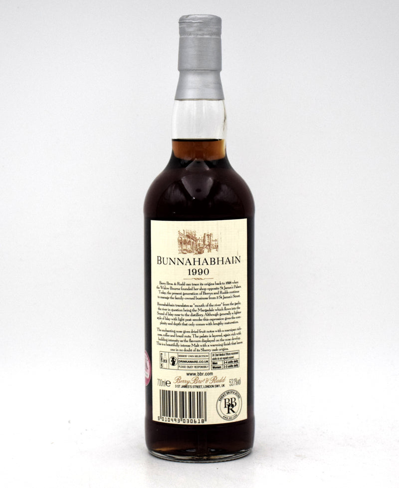 Bunnahabhain 21 Year 'Berry's Own Cask No. 18' Single Malt Scotch (1990 Release)