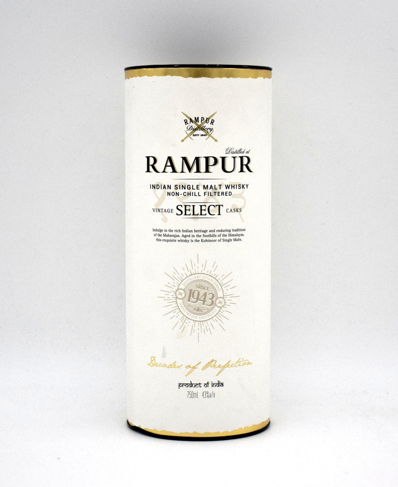 Rampur Vintage Select Casks 'Decades of Perfection' Indian Single Malt Whisky
