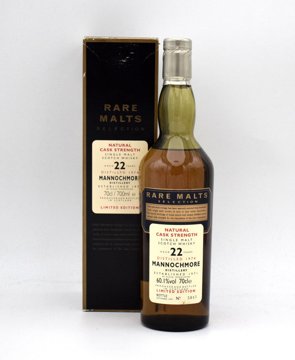 Mannochmore 'Rare Malts' 22 Year Single Malt Scotch Whisky (1974 Release)