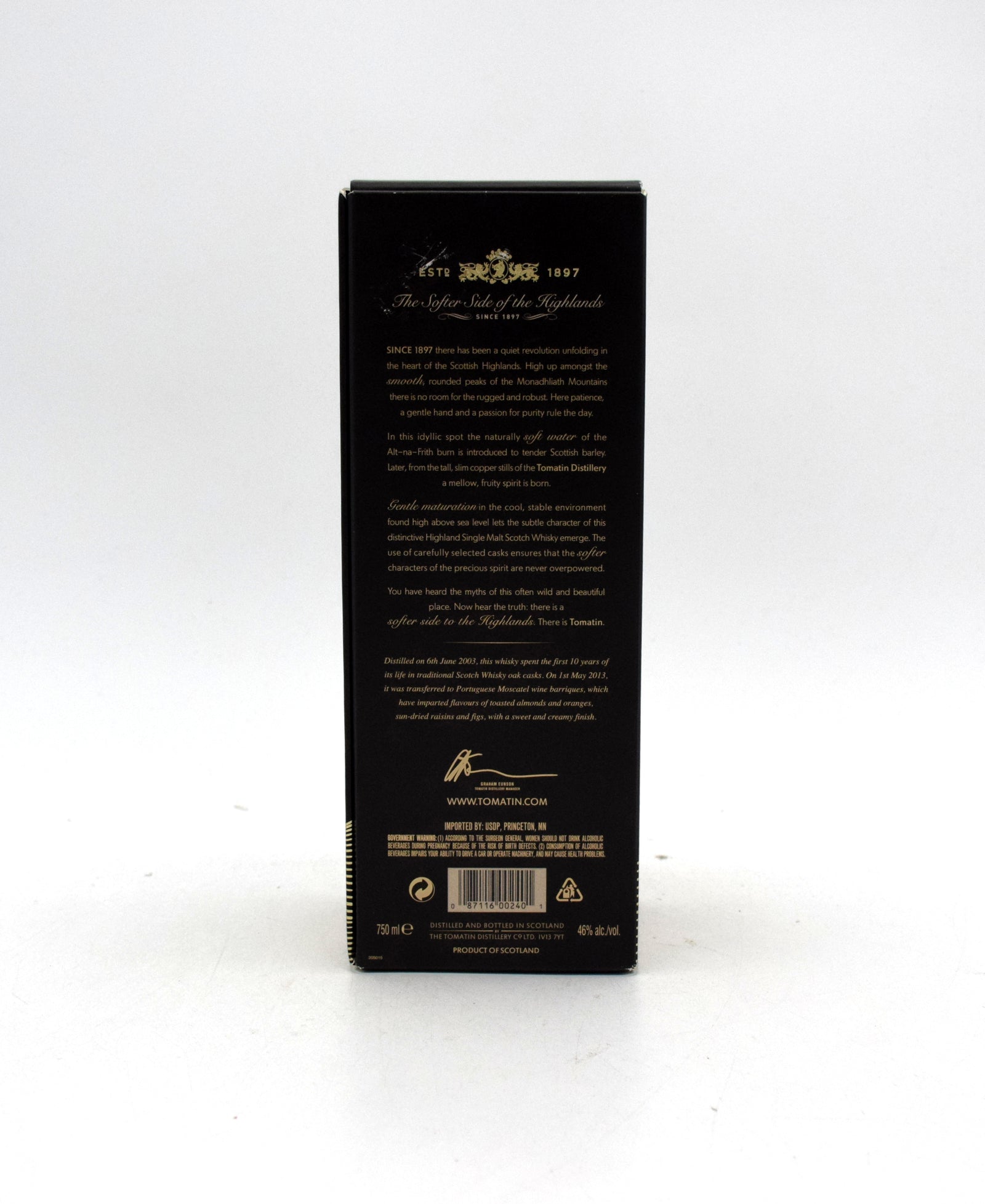 Tomatin Moscatel Wine Casks 15 Year Old Single Malt Scotch Whisky