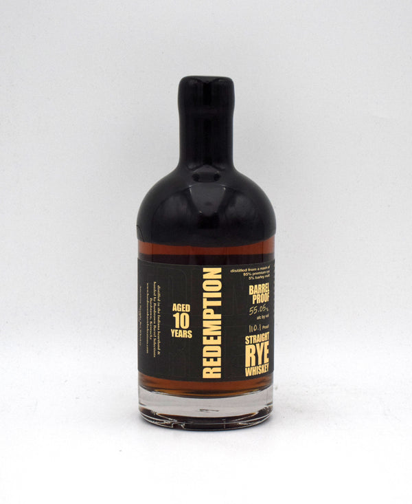 Redemption 10 Year Barrel Proof Straight Rye Whiskey (Batch 1)