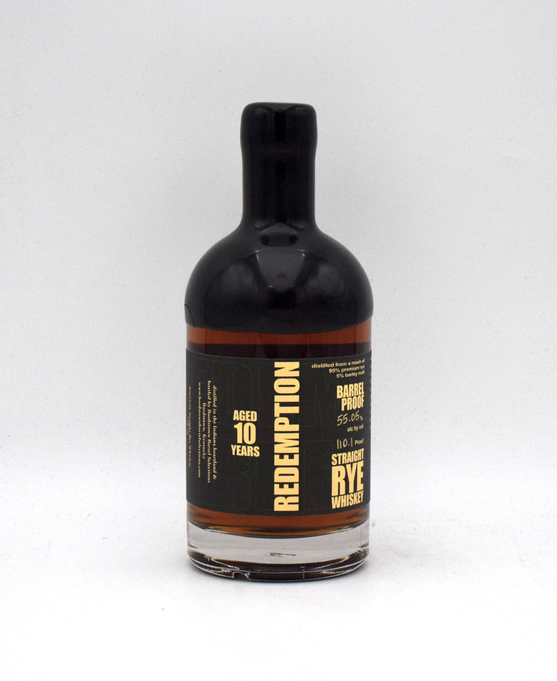 Redemption 10 Year Barrel Proof Straight Rye Whiskey (Batch 1)