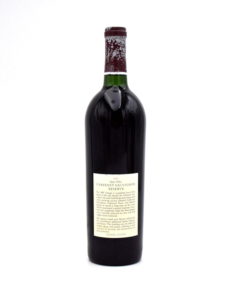1985 Robert Mondavi Winery Reserve Cabernet Sauvignon (Corroded Capsules)