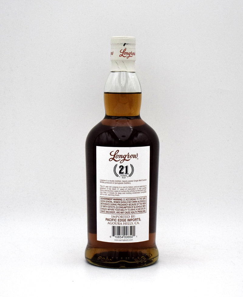Longrow 21 Year Old Peated Single Malt Scotch Whisky