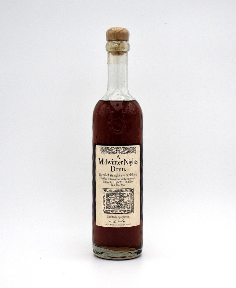 High West A Midwinter Nights Dram Rye Whiskey Act 4 Scene 2
