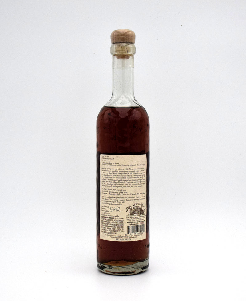 High West A Midwinter Nights Dram Rye Whiskey Act 4 Scene 2