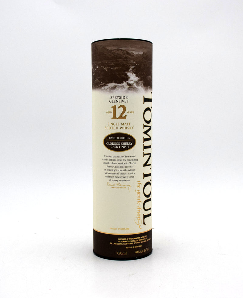 Tomintoul Oloroso Sherry Cask Finish 12 Year Old Single Malt