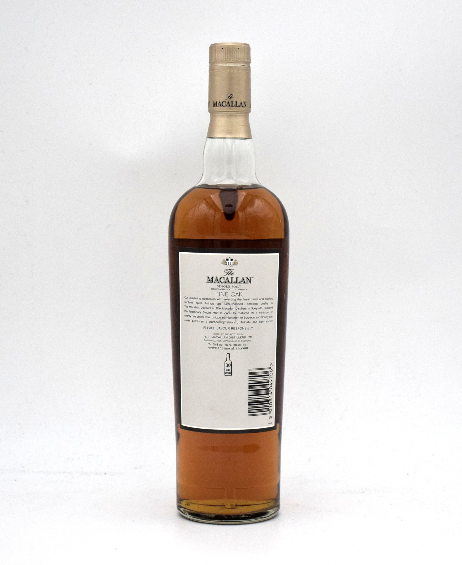 Macallan Fine Oak 21 Year Old Single Malt Scotch Whisky (Grey Box