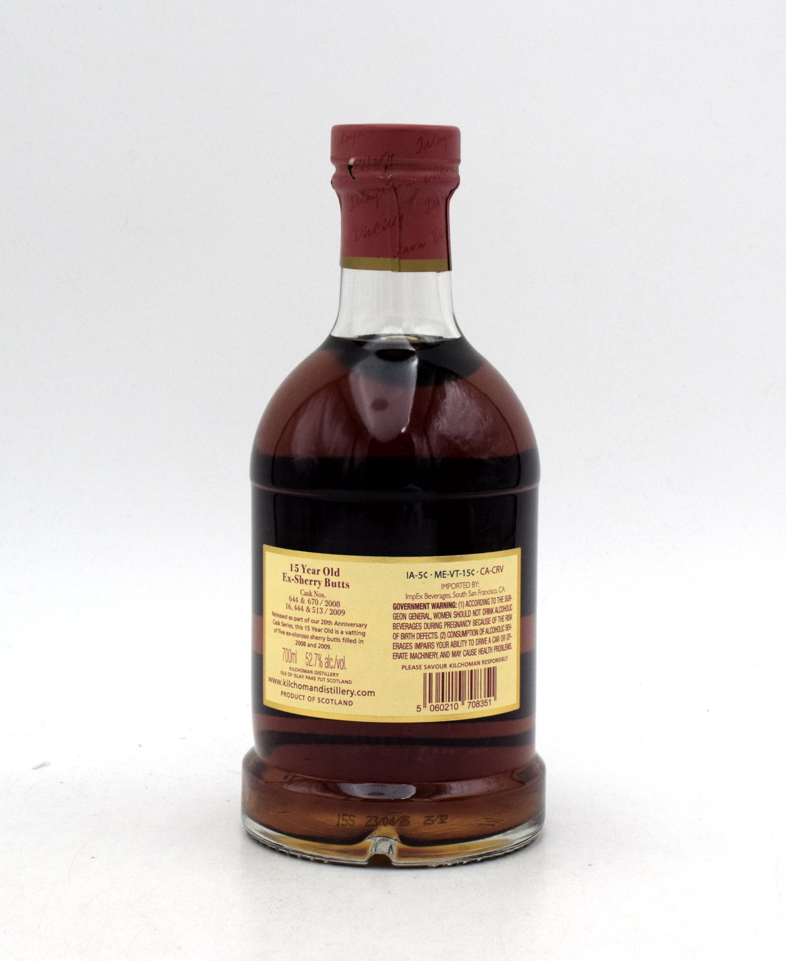 Kilchoman 20th Anniversary Cask Series 15 Year Old Single Malt