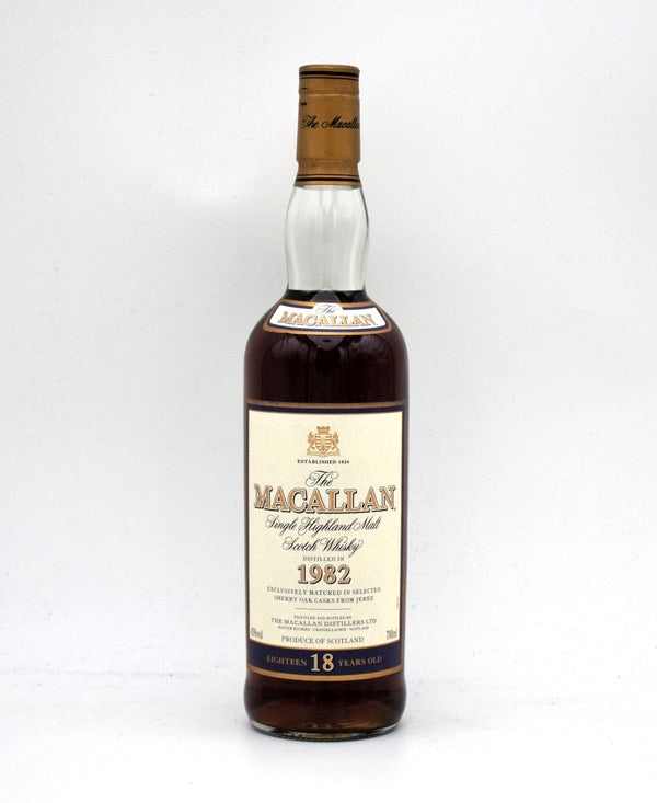 Macallan 18 Year Sherry Oak Scotch Whisky (Distilled in 1982)