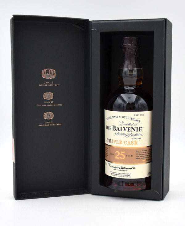 Balvenie 25 Year Triple Cask Single Malt Scotch (Slightly Damaged Gift Box)