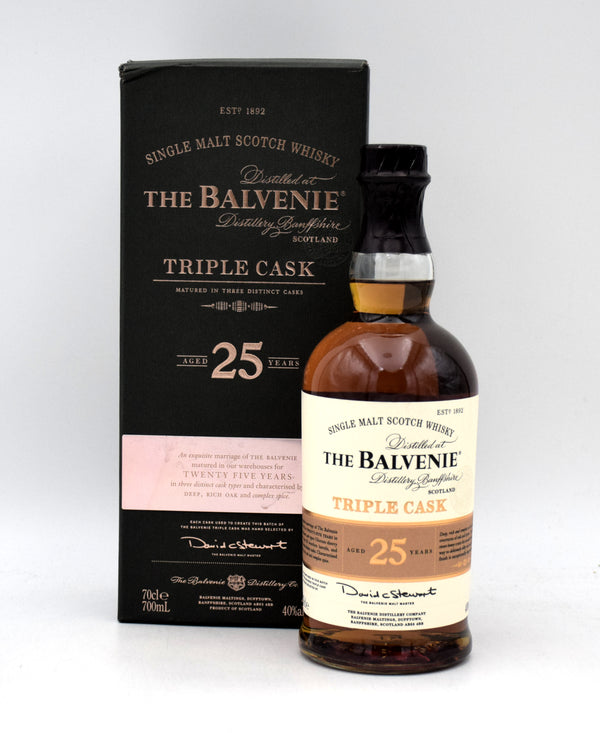 Balvenie 25 Year Triple Cask Single Malt Scotch (Slightly Damaged Gift Box)