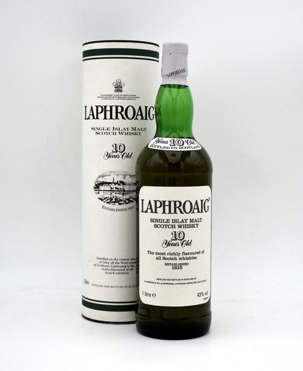 Laphroaig 10 Year Old Scotch Whisky (1990's Bottling, 1L)