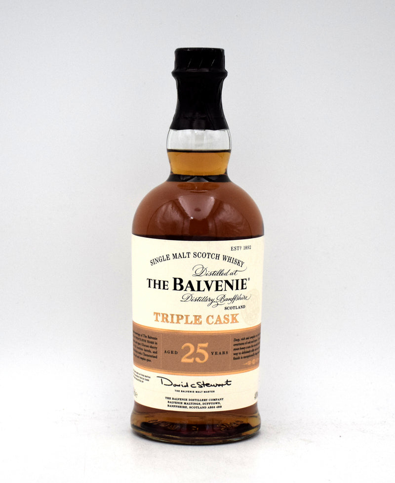Balvenie 25 Year Triple Cask Single Malt Scotch (Slightly Damaged Gift Box)
