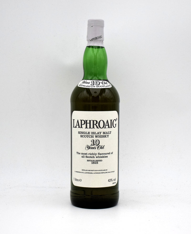 Laphroaig 10 Year Old Scotch Whisky (1990's Bottling, 1L)
