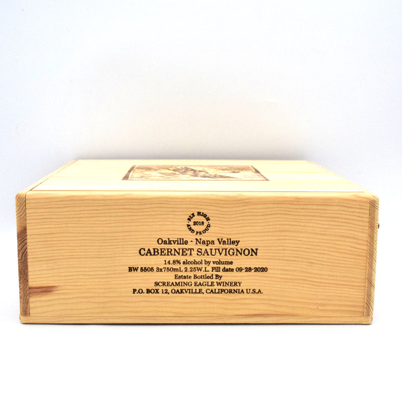 2018 Screaming Eagle Cabernet Sauvignon (Case of 3 Bottles)