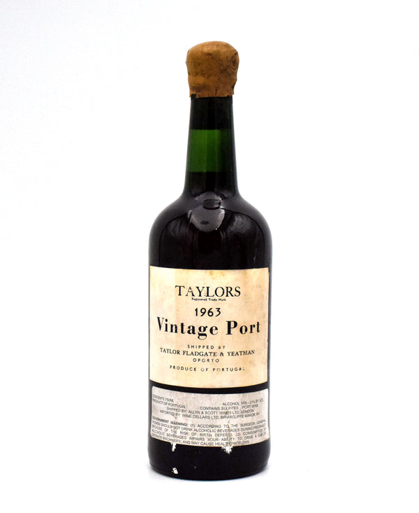 1963 Taylor Fladgate Vintage Port (Yellow Wax Bottling)