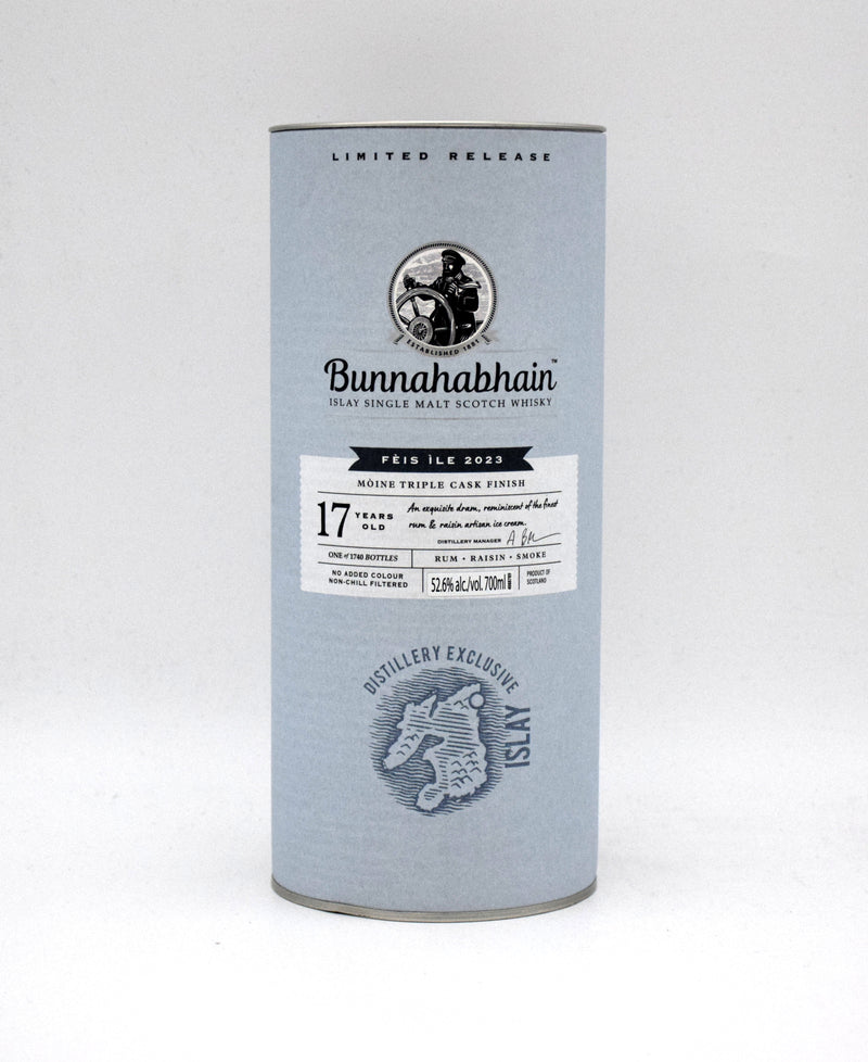 Bunnahabhain Feis Ile 17 Year 'Mòine Triple Cask' Single Malt Scotch (2023 Release)