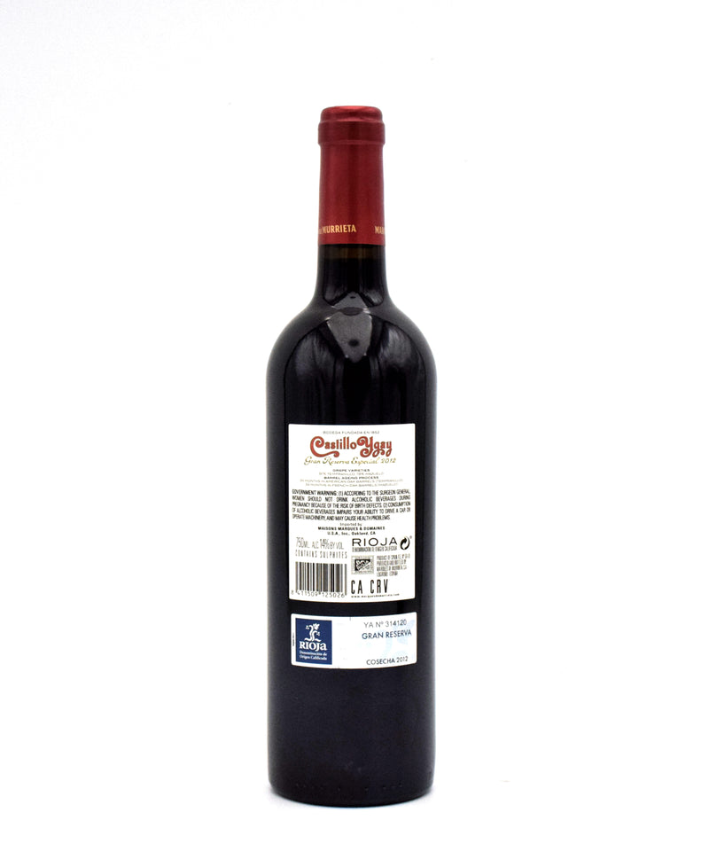 2012 Marques de Murrieta Castillo Ygay Gran Reserva Especial
