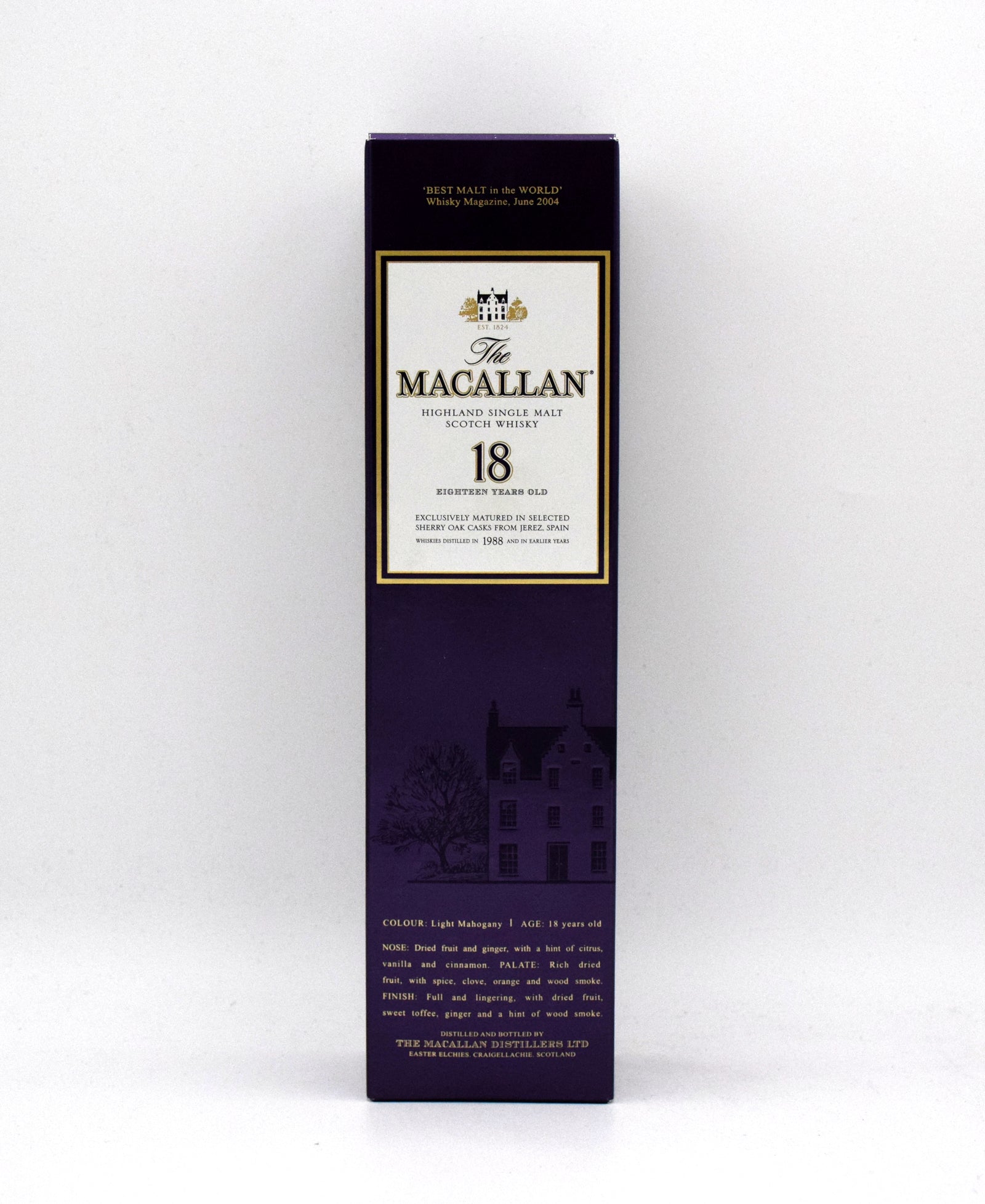Macallan 18 Year Sherry Oak Scotch Whisky - Distilled in 1988