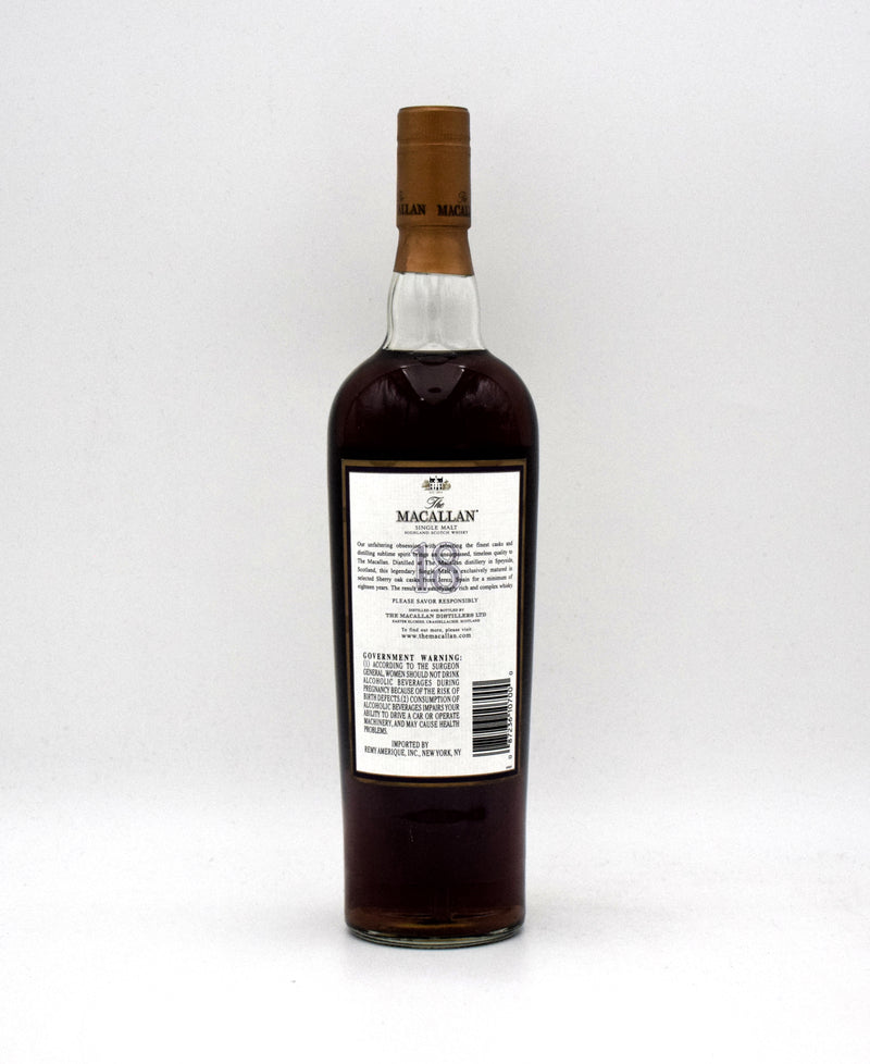 Macallan 18 Year Sherry Oak Scotch Whisky (Distilled in 1988)