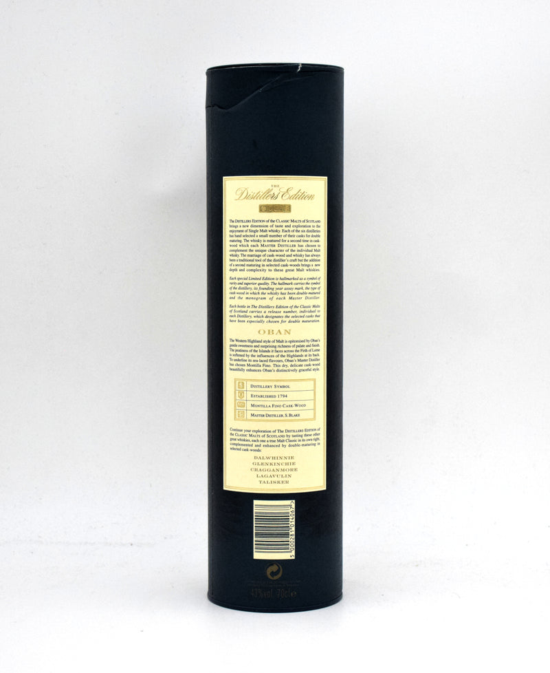 Oban Distiller's Edition 'Double Matured' Single Malt Scotch (1984 Release)