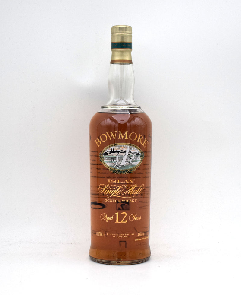 Bowmore 12 Year Old Islay Single Malt Scotch (1990's Bottling, 1L)