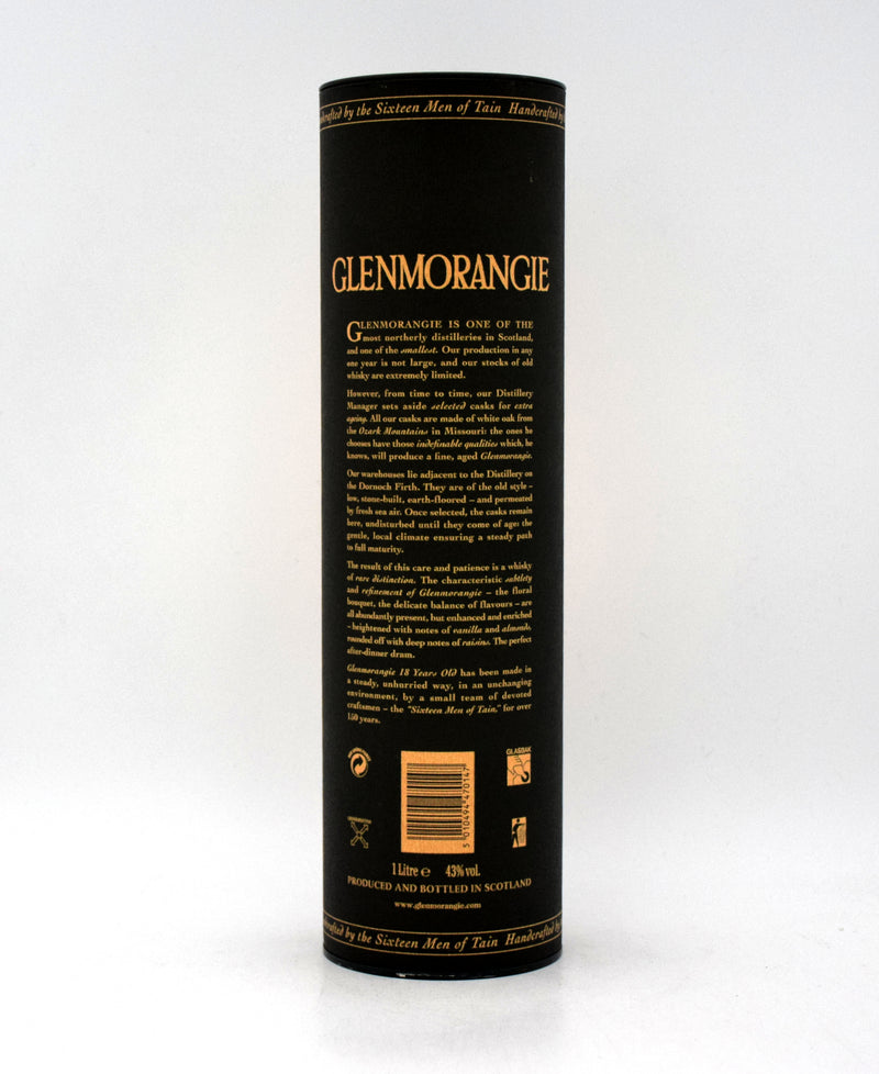 Glenmorangie 18 Year Single Malt Scotch (1990's Bottling)