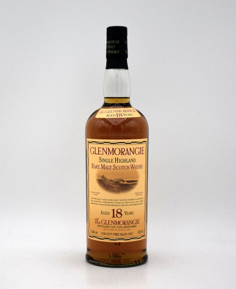 Glenmorangie 18 Year Single Malt Scotch (1990's Bottling)